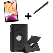 Zemira M10 Plus TB-X606F TB-X606X Dönen Kilifi Ekran Koruyucu+Kalem Siyah