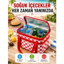 Alüminyum Folyo Iç Yüzeyli Termos Çanta Kamp Plaj Market ve Piknik Çantası Nemere