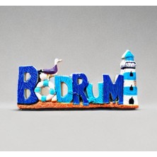 Mundy Bodrum Polyester Kabartmalı Magnet 9,5 cm x 5 cm Dekoratif Hediyelik Buzdolabı Süsü (KOD:1736)