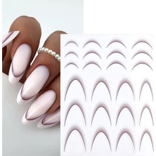 Zemira Ombre Efekt French Tırnak Sticker Koyu Bej Nail SD-1951