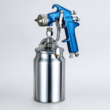 Zemira 1000 ml 2.0 mm Alttan Depolu Boya Tabancası Hava Basınçlı Sprey Metal Kupa Hazneli Boya Ale