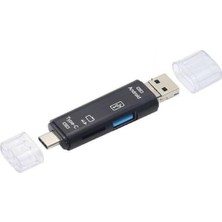 Zemira Lunatic 6850 Otg 3ın1 Micro USB Tf Çevirici Dönüştürücü Kart Okuyucu Telefonlarda