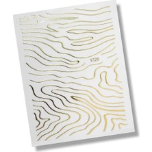 Zemira Parlak Gold Şerit Tırnak Sticker Şerit Tırnak Etiketi Nail 1329