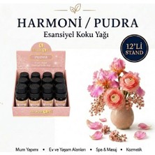 Harmoni Pudra Esansiyel Uçucu Koku 10ML 12'li Stant Difüzör Esansı Buhurdanlık Yağı ve Oda Kokusu