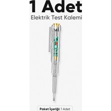 Glftech Kontrol Kalemi Elektrik Kırmızı Yeşil LED Işıklı Faz Voltaj Testi Elektronik Test Cihazı Tornavida