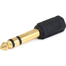 Zemira Ars Stereo Mikrofon Adaptörü 6,3mm Erkek To 3,5mm Dişi Gold Jak