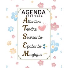 Zemira Independently Published Attentive Tendre: Joli Cadeau Atsem Institutrice Maternelle, Agenda Semaini