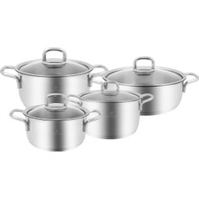 Zemira Sakura Powersteel 8 Parça 316 Çelik Tencere Seti