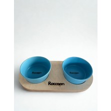 Zemira Raccoon Zeus 16 cm Çift Tablalı Köpekler Için Seramik Mama Kabı