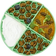 Zemira Için Yalama Matı-Yavaş Yeme, Gıda Sınıfı Silikon, Can Sıkıntısı Azaltıcı-Petek Desen