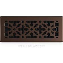 Zemira Grates Dekorasyon Izgara Scroll-Register, Siyah, AGH412-RB