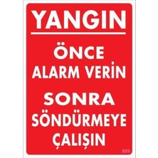 Yangın Nasıl Söndürülür Uyarı Levhası 25X35 KOD:869