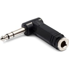 Zemira Hosa 1/4 Inç Trs (F) - 1/4 Inç Trs (M) Sağ Açılı Çevirici (GPP-273)