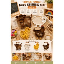 Major Hobi Çiftlik Temalı Duyu Etkinlik Seti 4lü Montessori Duyu Oyunu ve İnce Motor Beceri Seti