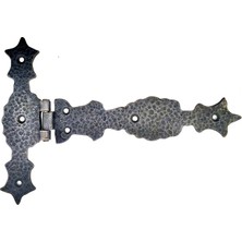 Antika Tarz Dekoratif Pirinç Kuyruklu Zambak Menteşe - 175X248 Mm, Oksit