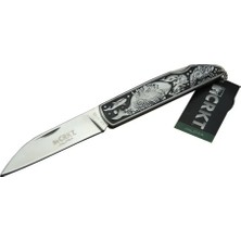 Crkt Cr 0102 Kamp Çakı 20 cm - Balık Desenli Metal Sap, Kılıflı, Kutulu