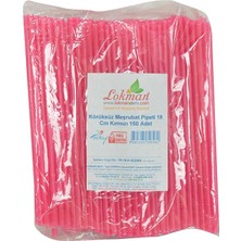 Körüksüz Pipet Ayran Kola Meşrubat Pipeti 19 cm Kırmızı 150 Adet Paket