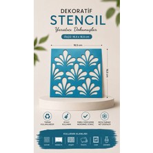 Major Hobi Dekoratif Damla Desenli Stencil Şablonu – Duvar, Ahşap, Kumaş ve Mobilya Boyama Kalıbı