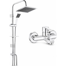 ECA E.c.a Ar Lite Banyo Bataryası + Tema 53260 Quadro Rain Pratik Duş Sistemi