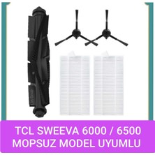 Zemira Sweeva 6000 6500 Yedek Fırça Filtre Seti, Ana Fırça + Yan Fırça + Hepa Filtre