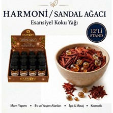Harmoni Sandal Ağacı Esansiyel Uçucu Koku 10ML 12'li Stant Difüzör Esansı Buhurdanlık Yağı ve Oda Kokusu