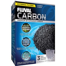 Zemira Fluval Akvaryumlar Için Karbon Filtre Ortamı, Bitümlü Karbon Uçlar, 100 Gram Naylon Torbala