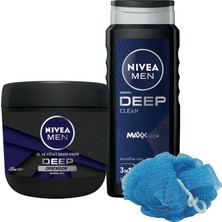 Zemira Men Erkek Deep Dimension Duş Jeli 500ML Deep Impact Nemlendirici El Vücut Kremi 400ML, Lif Hediy