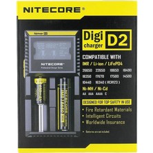 Nitecore D2 Digi Charger Li-Ion / Nı-Cd / Nı-Mh / Lifepo4 Dijital Pil Şarj