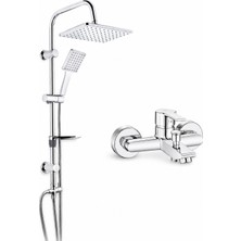 ECA E.c.a Ar Lite Banyo Bataryası + Tema 53242 Rain Carismo Duş Sistemi