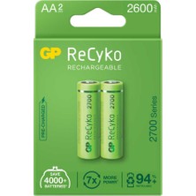 Gp Recyko 2600MAH Aa Şarj Edilebilir Kalem Pil 2'li Paket
