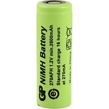 Gp 270AFH 2700 Mah Nimh Düz Kafa Endüstriyel Af Boy Şarjlı Pil