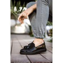 Mooien MN002 - Rst Loafer Verniciata Erkek Ayakkabı Sıyah