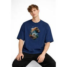 Mooien Bear2 - Oversize Tişört Koyu Mavi