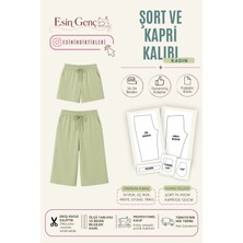 Esin'in Diktikleri Kadın Şort ve Kapri Kalıbı | 36-56 Beden | Kağıt Baskı | Profesyonel Dikiş Kalıbı