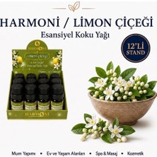 Harmoni Limon Çiçeği Esansiyel Uçucu Koku 10ML 12'li Stant Difüzör Esansı Buhurdanlık Yağı ve Oda Kokusu