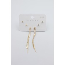 Royaleks Çoklu Set Küpe - Altın