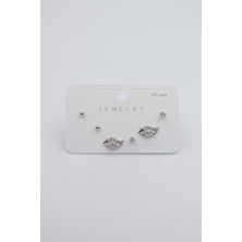 Royaleks Çoklu Set Küpe - Gümüş
