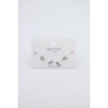 Royaleks Çoklu Set Küpe - Gümüş