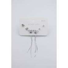 Royaleks Çoklu Set Küpe - Gümüş