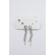 Royaleks Çoklu Set Küpe - Gümüş