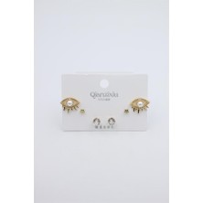 Royaleks Çoklu Set Küpe - Altın