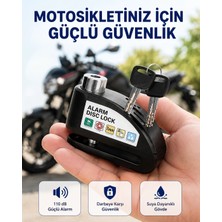 TeknoKapsül Taşınabilir Alarm Disk Kilidi Motosiklet Scooter Bisiklet Güvenlik Yeni Nesil