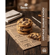 Sevapet 25*35 Vıntage Craft Sunum Kağıdı / 50 Adet Karışık Desenli