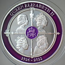 Banknoting Ingiltere Kraliçe Iı. Elizabeth Anısına 1926-2022. Kapsülünde Renkli Proof Baskı 45 mm Çil.