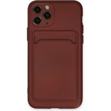 Royaleks Apple Iphone 11 Pro Kılıf Kelvin Kartvizitli Silikon - Bordo