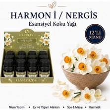 Harmoni Nergis Çiçeği Esansiyel Uçucu Koku 10ML 12'li Stant Difüzör Esansı Buhurdanlık Yağı ve Oda Kokusu