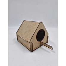 Mu Art Ahşap Ahşap Kuş Yuvası Evi Boyanabilir (Etkkinlik Için) 13 cm x 12 cm x 11 cm