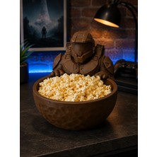 Bct Craft Master Chief Popcorn Kasesi – Dekoratif Atıştırmalık Kasesi, Oyuncu Odası Aksesuarı, 3D Baskı Gamer Masaüstü Dekoru