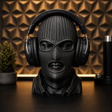Bct Craft Balaklava Kulaklık Standı – Oyuncu Headset Tutucu, Taktik Maske Tasarımlı Dekoratif Stand