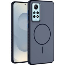 Xiaomi Redmi Note 12 Pro Uyumlu Kılıf Zebana Mono M-Safe Silikon Kılıf Lacivert